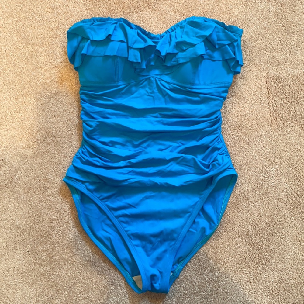 La Blanca Swimsuit One-Piece Size 6 Blue